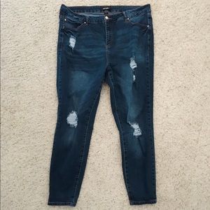 Refuge+ Dark Wash Ripped Jeans